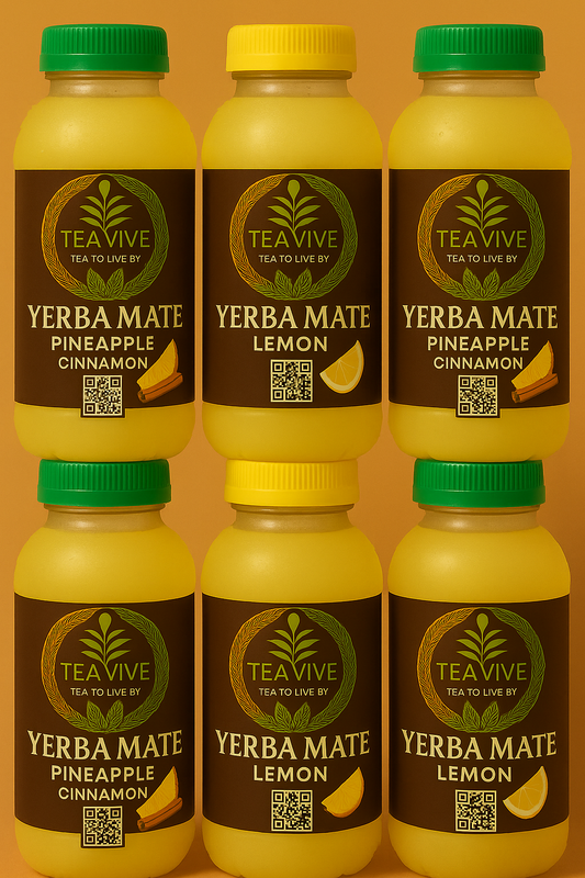 6 pack  3 - 12 oz bottles of Lemon and 3 - 12 oz bottles of Pineapple Cinnamon Yerba Maté